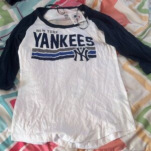 Raglan Tee - White & Navy